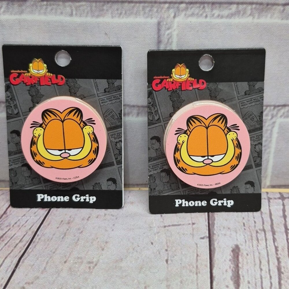 Lot Of 2~Nickelodeon Garfield‎ Cell Phone Grip~Officially Licensed~New